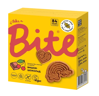 Печенье б/г вишня-шоколад Bite 115 г