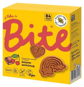 Печенье б/г вишня-шоколад Bite 115 г